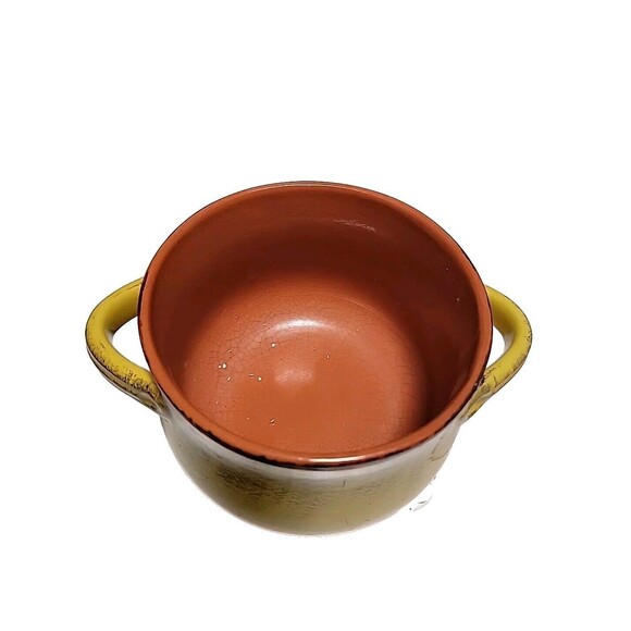 Vintage De Silva Pottery Yellow Terra Cotta Covered Stew/soup Serving Dish Italy - Picture 7 of 11